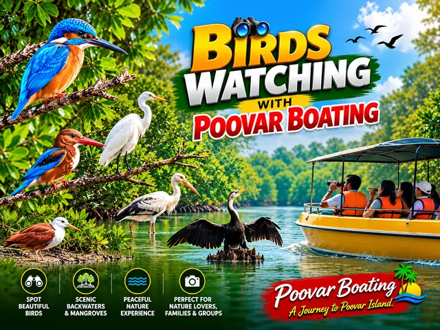 Birds watching with Poovar Boating – kingfishers, egrets and darters in the Poovar mangroves
