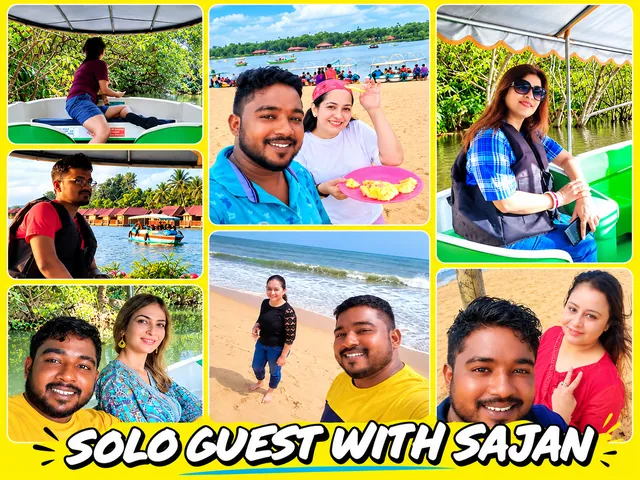 Solo guests enjoying the Poovar boat cruise with Sajan – Solo Trip Motor Boat Cruise